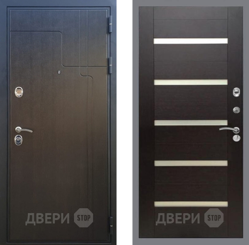 Входная металлическая Дверь Рекс (REX) Премиум-246 СБ-14 стекло белое венге поперечный в Дмитрове