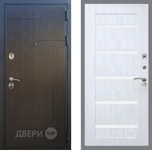 Дверь Рекс (REX) Премиум-246 СБ-14 стекло белое Сандал белый в Дмитрове