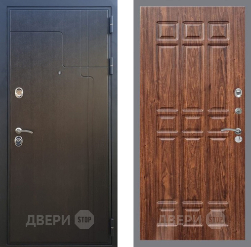 Входная металлическая Дверь Рекс (REX) Премиум-246 FL-33 орех тисненый в Дмитрове