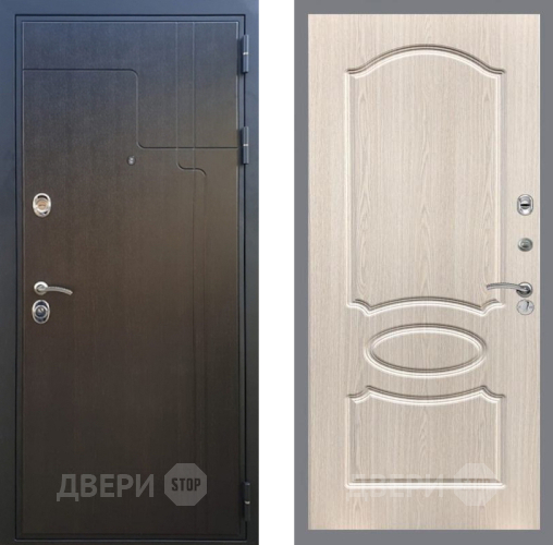 Входная металлическая Дверь Рекс (REX) Премиум-246 FL-128 Беленый дуб в Дмитрове