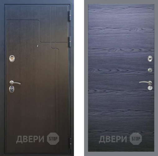Входная металлическая Дверь Рекс (REX) Премиум-246 GL Дуб тангенальный черный в Дмитрове