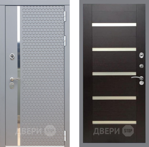 Дверь Рекс (REX) 24 СБ-14 стекло белое венге поперечный в Дмитрове