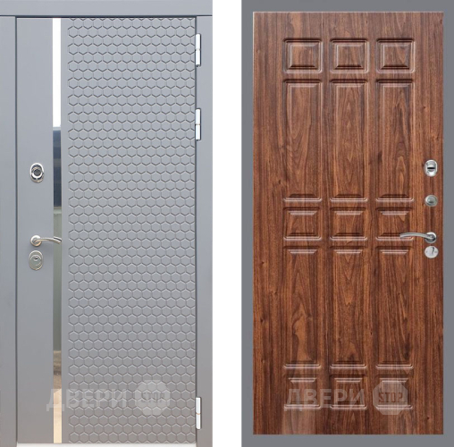 Входная металлическая Дверь Рекс (REX) 24 FL-33 орех тисненый в Дмитрове