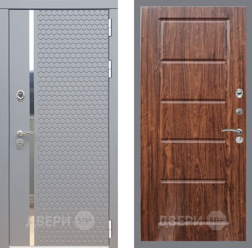 Входная металлическая Дверь Рекс (REX) 24 FL-39 орех тисненый в Дмитрове