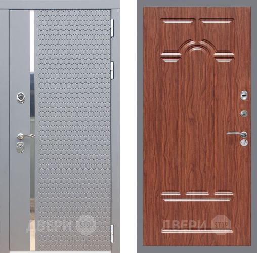 Входная металлическая Дверь Рекс (REX) 24 FL-58 орех тисненый в Дмитрове
