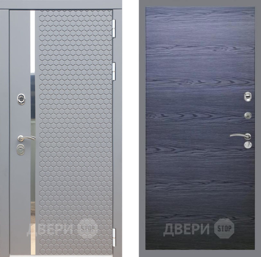 Входная металлическая Дверь Рекс (REX) 24 GL Дуб тангенальный черный в Дмитрове