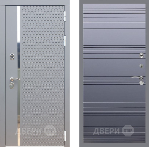 Входная металлическая Дверь Рекс (REX) 24 Line Силк титан в Дмитрове