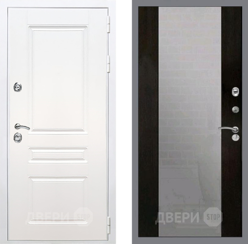Дверь Рекс (REX) Премиум-н Силк Сноу СБ-16 Зеркало Венге в Дмитрове