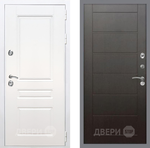 Входная металлическая Дверь Рекс (REX) Премиум-н Силк Сноу Сити Венге в Дмитрове
