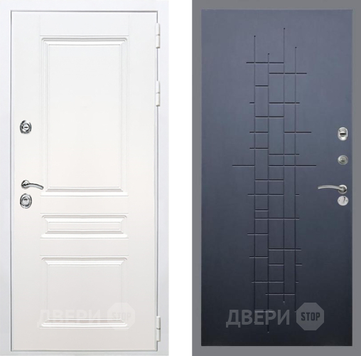 Входная металлическая Дверь Рекс (REX) Премиум-н Силк Сноу FL-289 Ясень черный в Дмитрове