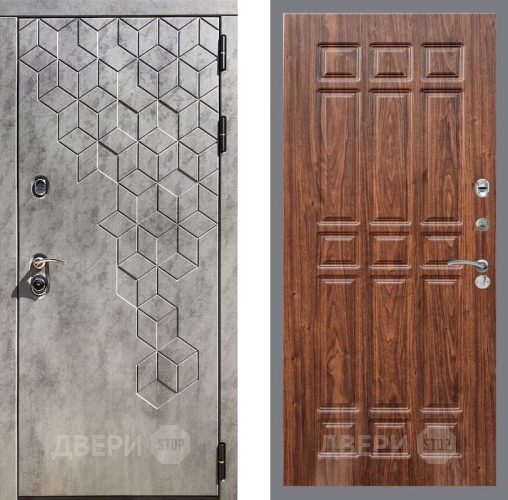 Входная металлическая Дверь Рекс (REX) 23 FL-33 орех тисненый в Дмитрове
