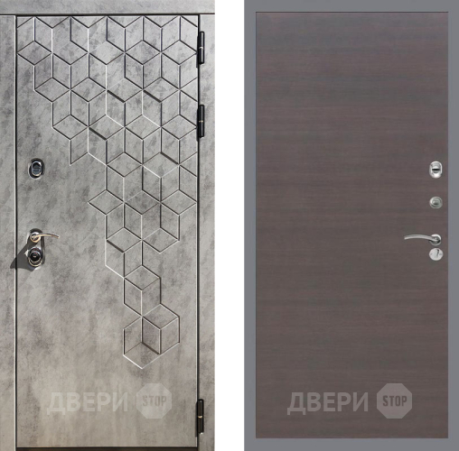 Входная металлическая Дверь Рекс (REX) 23 GL венге поперечный в Дмитрове