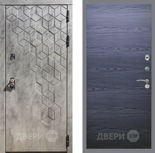 Входная металлическая Дверь Рекс (REX) 23 GL Дуб тангенальный черный в Дмитрове