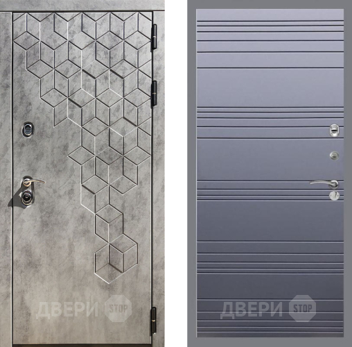 Входная металлическая Дверь Рекс (REX) 23 Line Силк титан в Дмитрове