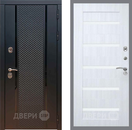 Дверь Рекс (REX) 25 СБ-14 стекло белое Сандал белый в Дмитрове