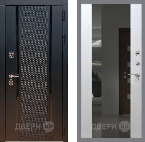 Дверь Рекс (REX) 25 СБ-16 Зеркало Белый ясень в Дмитрове