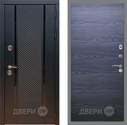 Входная металлическая Дверь Рекс (REX) 25 GL Дуб тангенальный черный в Дмитрове