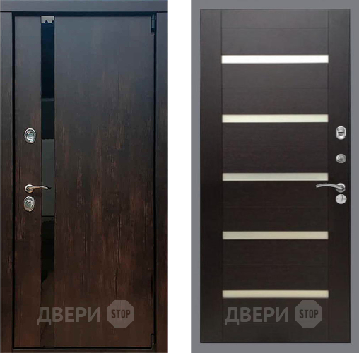 Дверь Рекс (REX) 26 СБ-14 стекло белое венге поперечный в Дмитрове