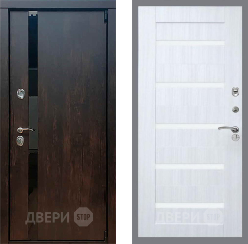 Дверь Рекс (REX) 26 СБ-14 стекло белое Сандал белый в Дмитрове
