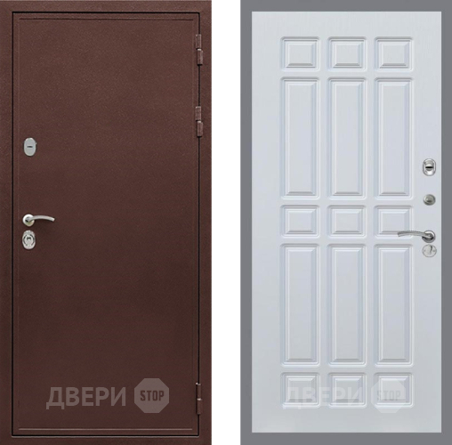 Входная металлическая Дверь Рекс (REX) 5 металл 3 мм FL-33 Белый ясень в Дмитрове