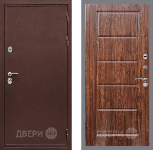Дверь Рекс (REX) 5 металл 3 мм FL-39 орех тисненый в Дмитрове