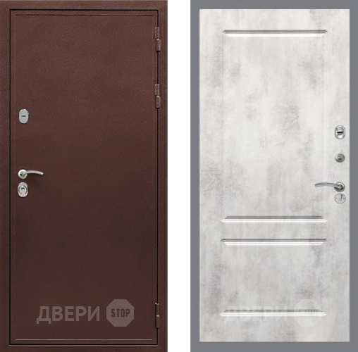 Дверь Рекс (REX) 5 металл 3 мм FL-117 Бетон светлый в Дмитрове