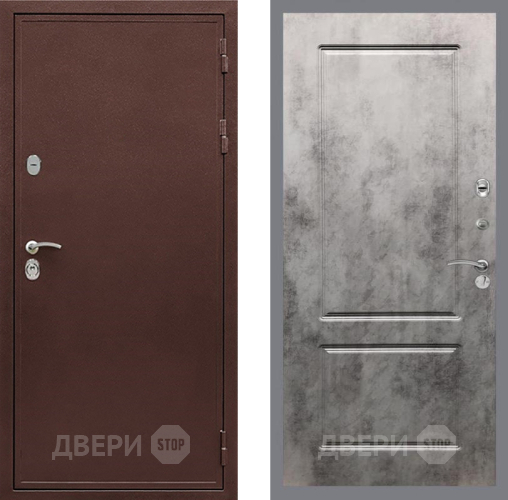 Дверь Рекс (REX) 5 металл 3 мм FL-117 Бетон темный в Дмитрове