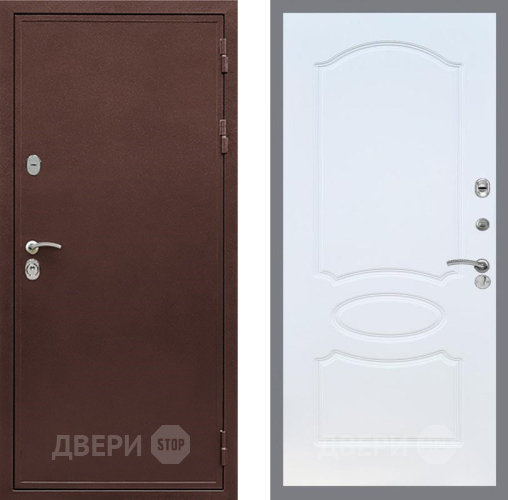 Дверь Рекс (REX) 5 металл 3 мм FL-128 Белый ясень в Дмитрове