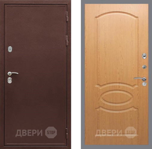 Входная металлическая Дверь Рекс (REX) 5 металл 3 мм FL-128 Дуб в Дмитрове