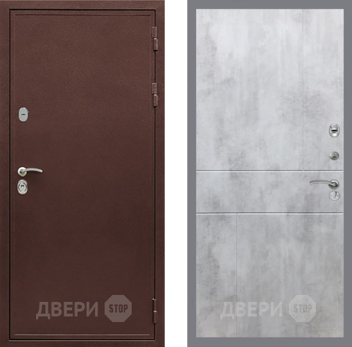 Дверь Рекс (REX) 5 металл 3 мм FL-290 Бетон светлый в Дмитрове