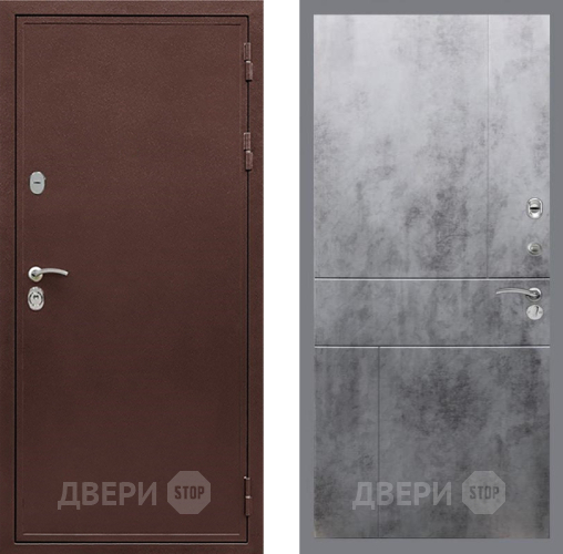 Дверь Рекс (REX) 5 металл 3 мм FL-290 Бетон темный в Дмитрове