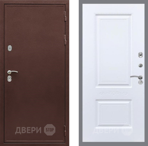 Дверь Рекс (REX) 5 металл 3 мм Смальта Силк Сноу в Дмитрове