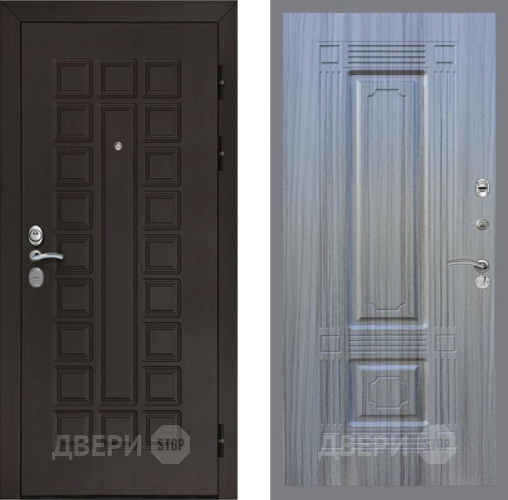 Входная металлическая Дверь Рекс (REX) Сенатор Cisa FL-2 Сандал грей в Дмитрове