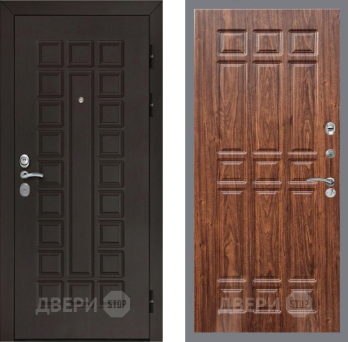 Входная металлическая Дверь Рекс (REX) Сенатор Cisa FL-33 орех тисненый в Дмитрове