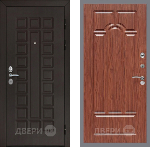 Входная металлическая Дверь Рекс (REX) Сенатор Cisa FL-58 орех тисненый в Дмитрове