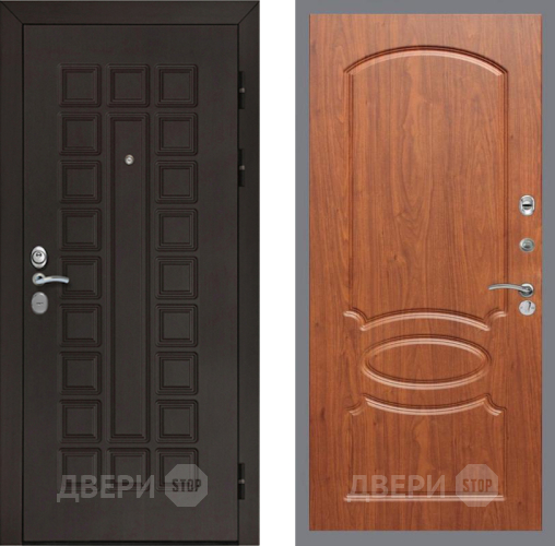 Входная металлическая Дверь Рекс (REX) Сенатор Cisa FL-128 Морёная берёза в Дмитрове
