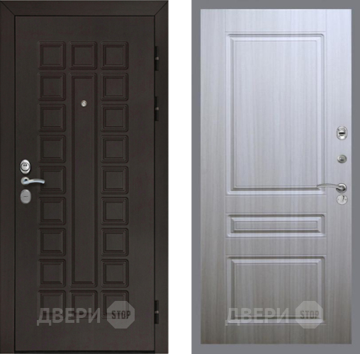 Входная металлическая Дверь Рекс (REX) Сенатор Cisa FL-243 Сандал белый в Дмитрове