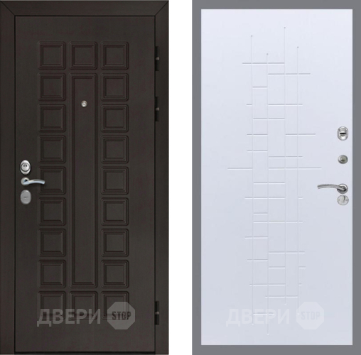 Входная металлическая Дверь Рекс (REX) Сенатор Cisa FL-289 Белый ясень в Дмитрове