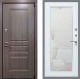 Входная металлическая Дверь Рекс (REX) Пренмиум-S Зеркало Пастораль Белый ясень в Дмитрове