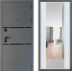 Входная металлическая Дверь Дверной континент Диамант Дизайн ФЛЗ-1 Зеркало Белое дерево в Дмитрове