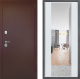 Входная металлическая Дверь Дверной континент Рубикон Медь Дизайн ФЛЗ-1 Зеркало Белое дерево в Дмитрове