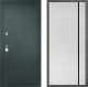 Входная металлическая Дверь Дверной континент Рубикон Серебро Дизайн ФЛ-757 Черное Стекло Софт милк в Дмитрове