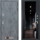 Входная металлическая Дверь Лабиринт (LABIRINT) Бетон Зеркало Максимум с тонировкой Черный кварц в Дмитрове