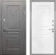 Входная металлическая Дверь Интекрон (INTECRON) Брайтон Графит ФЛ-243 Белый матовый в Дмитрове
