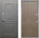 Входная металлическая Дверь Интекрон (INTECRON) Брайтон Графит Гладкая шпон Венге коричневый в Дмитрове