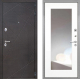 Входная металлическая Дверь Интекрон (INTECRON) Сенатор Лучи ФЛЗ-120-М Зеркало Белый матовый в Дмитрове