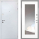 Входная металлическая Дверь Интекрон (INTECRON) Колизей White ФЛЗ-120-М Зеркало Белый матовый в Дмитрове