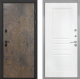 Входная металлическая Дверь Интекрон (INTECRON) Профит Black Гранж ФЛ-243 Белый матовый в Дмитрове