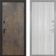 Входная металлическая Дверь Интекрон (INTECRON) Профит Black Гранж В-07 с молдингом Сандал белый в Дмитрове