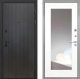 Входная металлическая Дверь Интекрон (INTECRON) Профит Black ФЛ-295 ФЛЗ-120-М Зеркало Белый матовый в Дмитрове